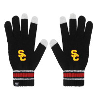 USC Trojans Women's 47 Brand Black SC Interlock Ellie Gloves